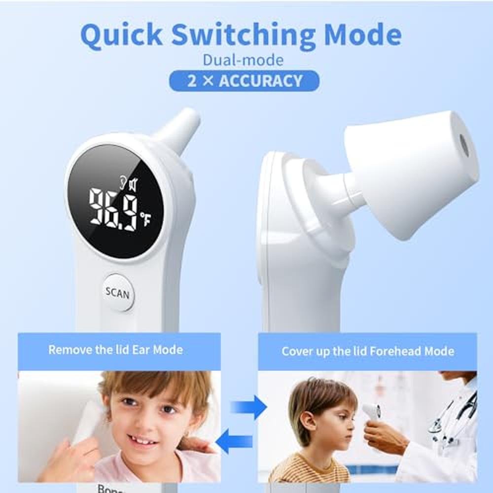 Thermometer Boncare: Boncare Ear and Forehead Thermometer – Side View
