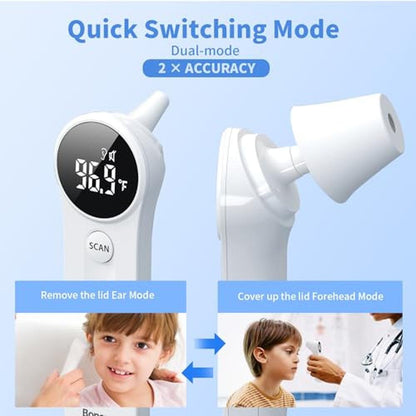 Thermometer Boncare: Boncare Ear and Forehead Thermometer – Side View
