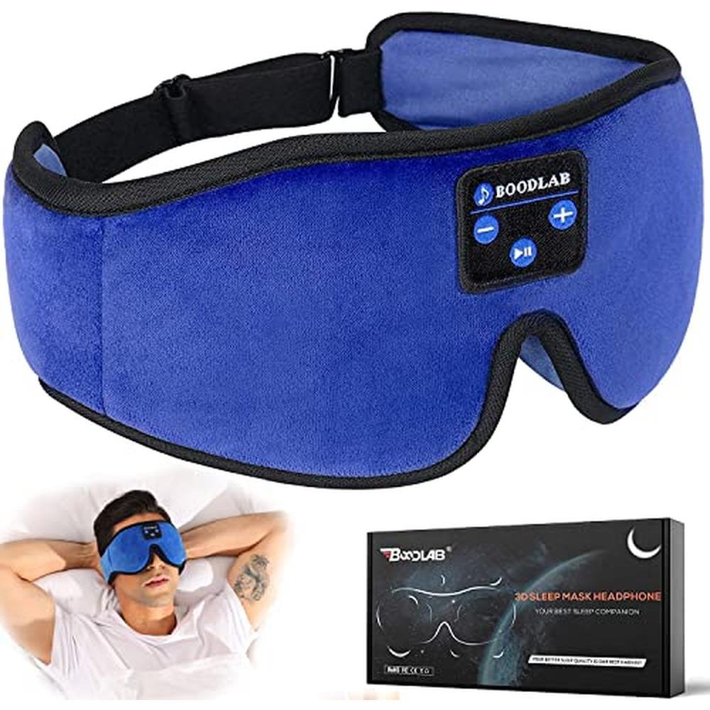 Sleep Mask: Boodlab Sleep Headphones Bluetooth 3D Sleep Eye – Front View