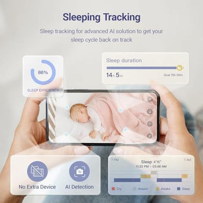 Night Boopoo: BOOPOO 2K Baby Sleep Breathing Monitor Camera – Close-up Detail