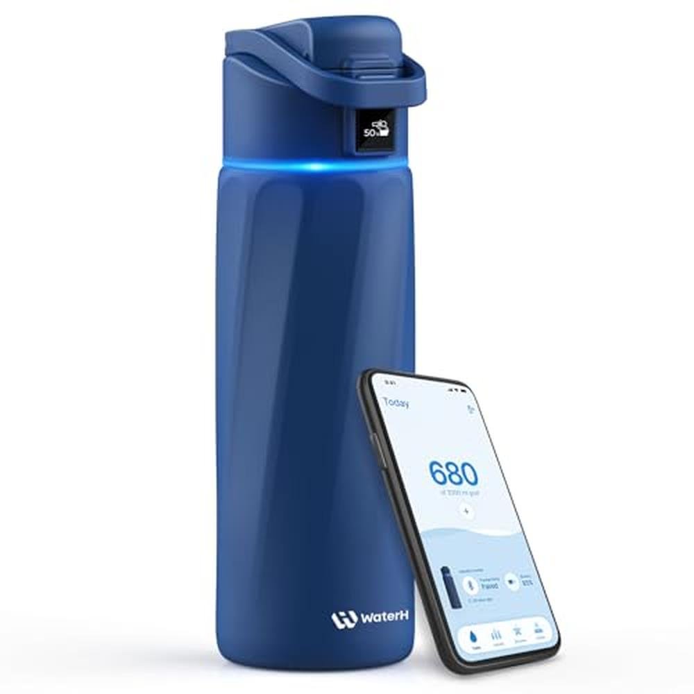 Smart Water Bottle: BOOST 24oz BPA-Free Stainless Steel – Front View
