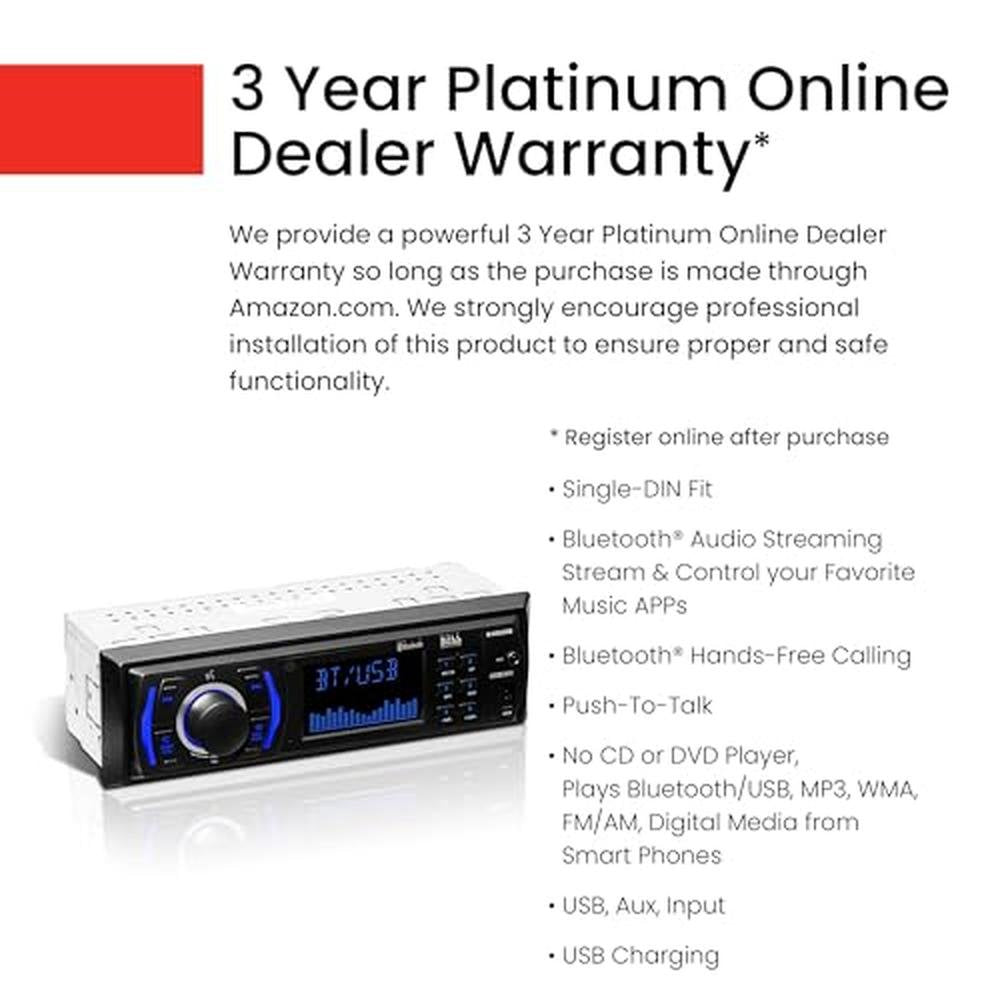 BOSS Audio Systems 616UAB Car Stereo With Bluetooth – Close-up Detail