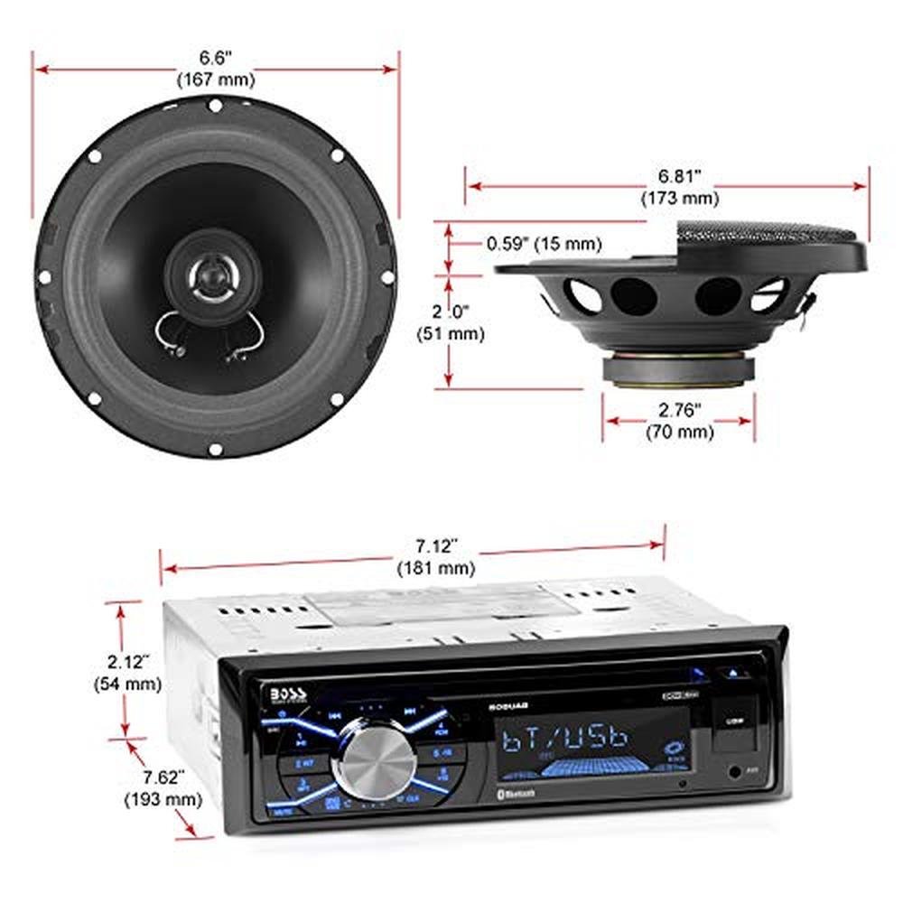 BOSS Audio Systems 656BCK Car Stereo Package – Close-up Detail