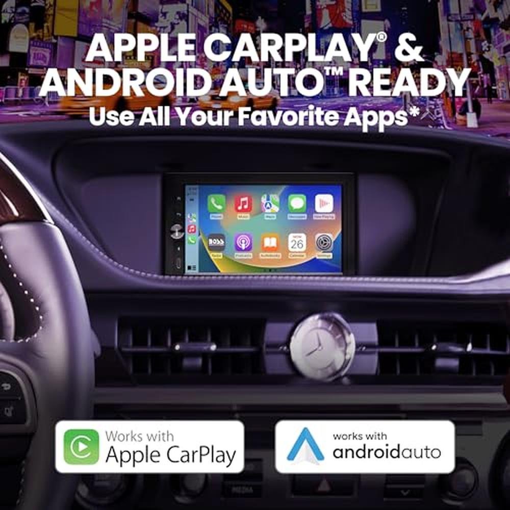 BOSS Audio Systems BV9358B Car Stereo Wireless CarPlay – Close-up Detail