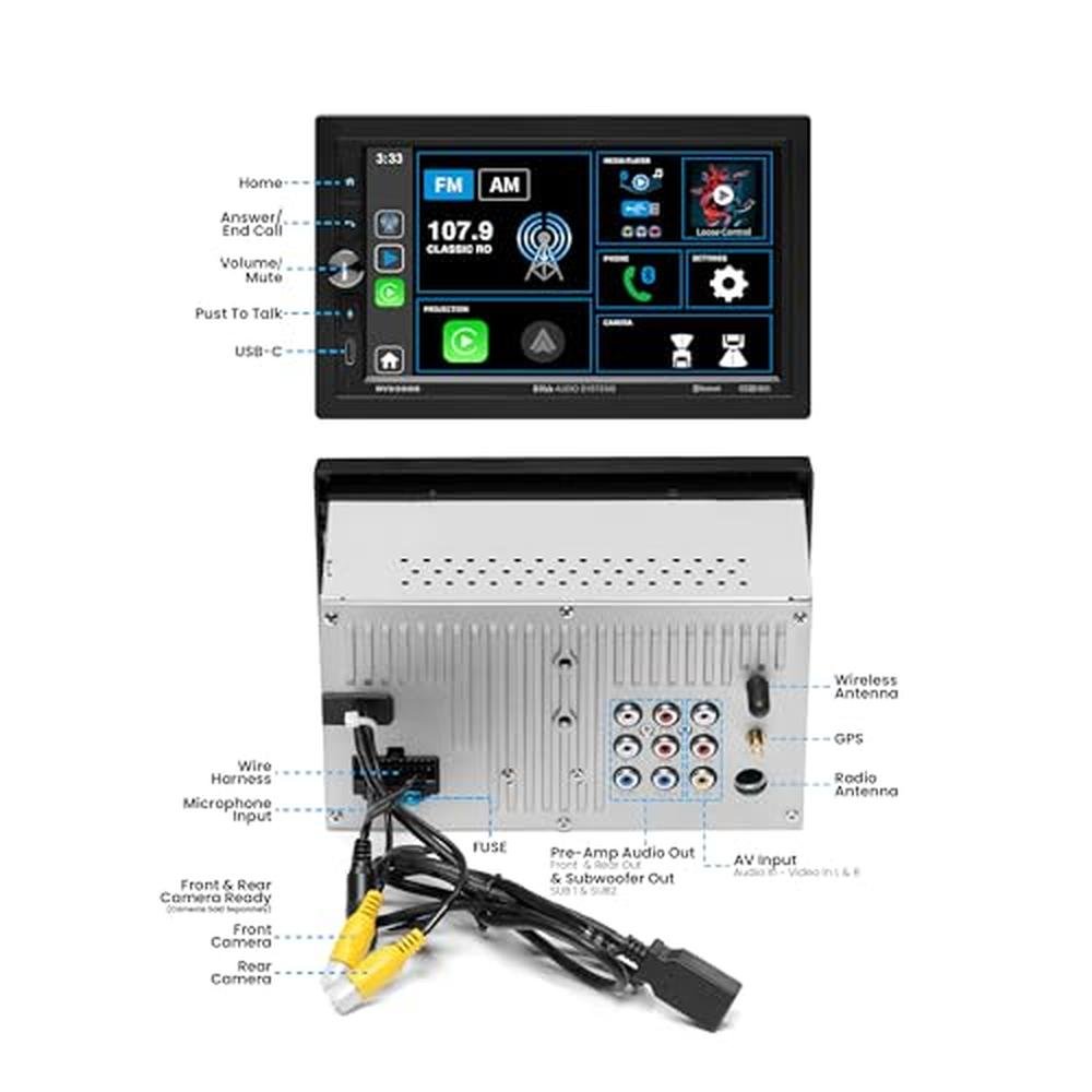 BOSS Audio Systems BV9358B Car Stereo Wireless CarPlay – In Use