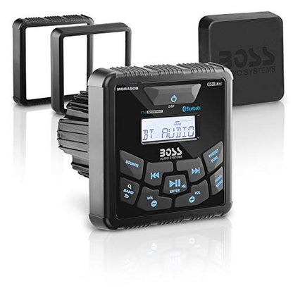 BOSS Audio Systems MGR450B Marine Gauge Receiver – Front View