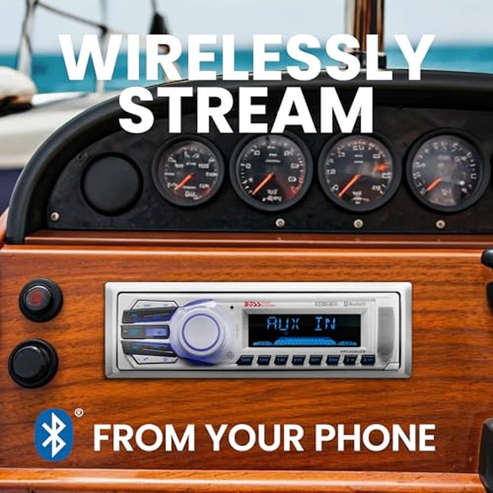 BOSS Audio Systems MR1308UAB Marine Receiver – Side View