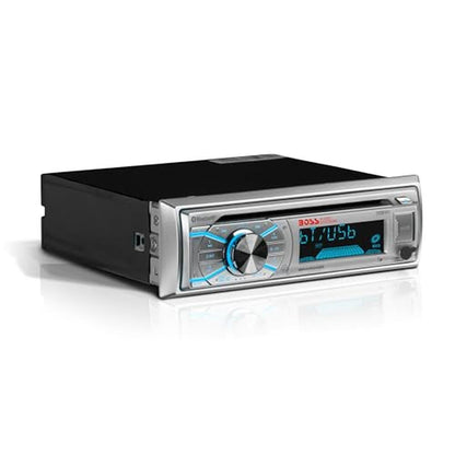 BOSS Audio Systems MR500UABS Marine Boat Stereo Single Din – Front View
