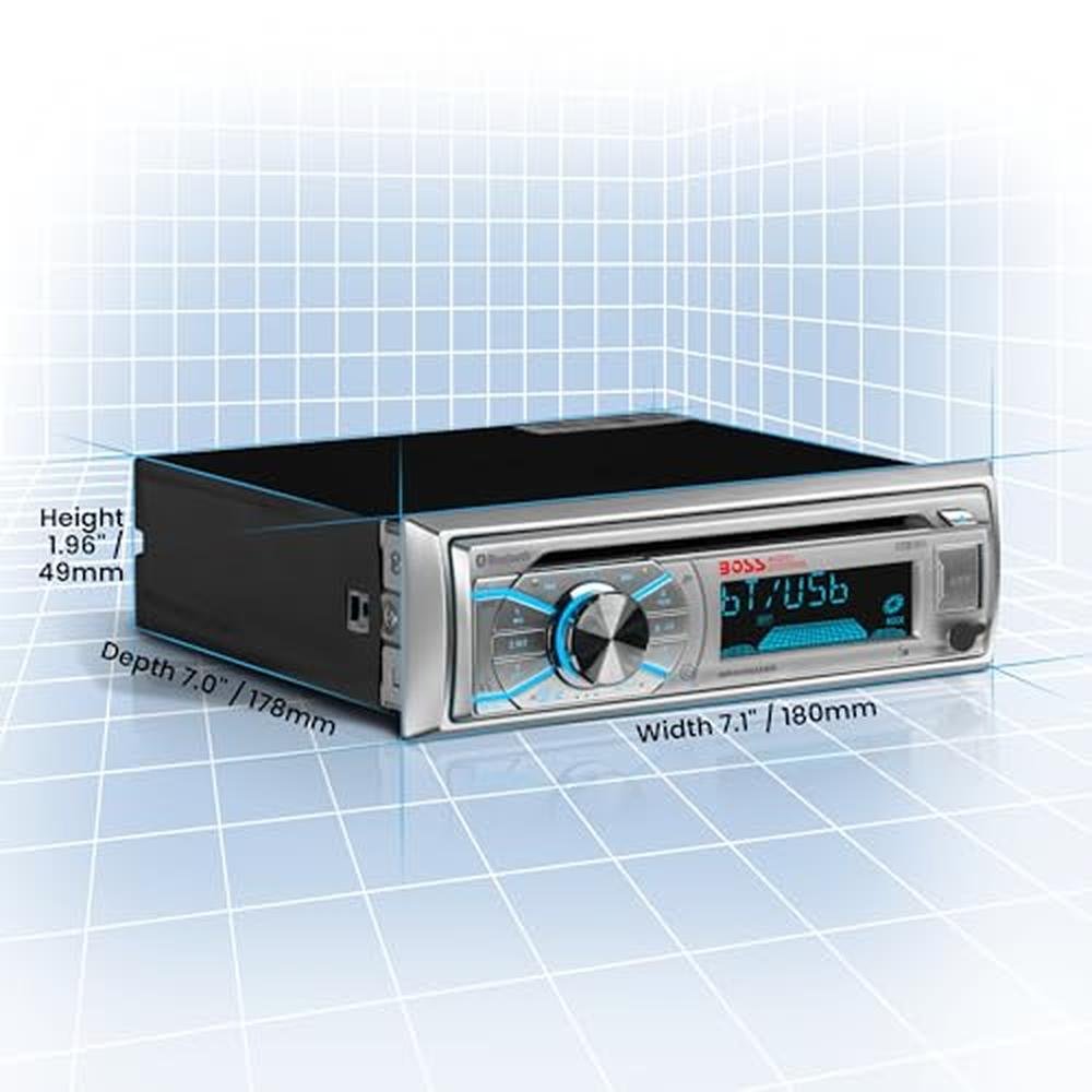 BOSS Audio Systems MR500UABS Marine Boat Stereo Single Din – In Use