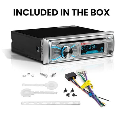 BOSS Audio Systems MR500UABS Marine Boat Stereo Single Din – Packaging