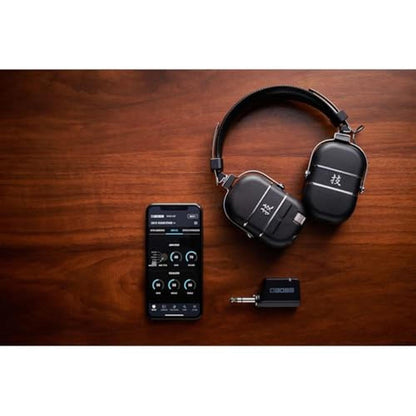 BOSS Waza-Air: Over-Ear Guitar Sound System – Side View