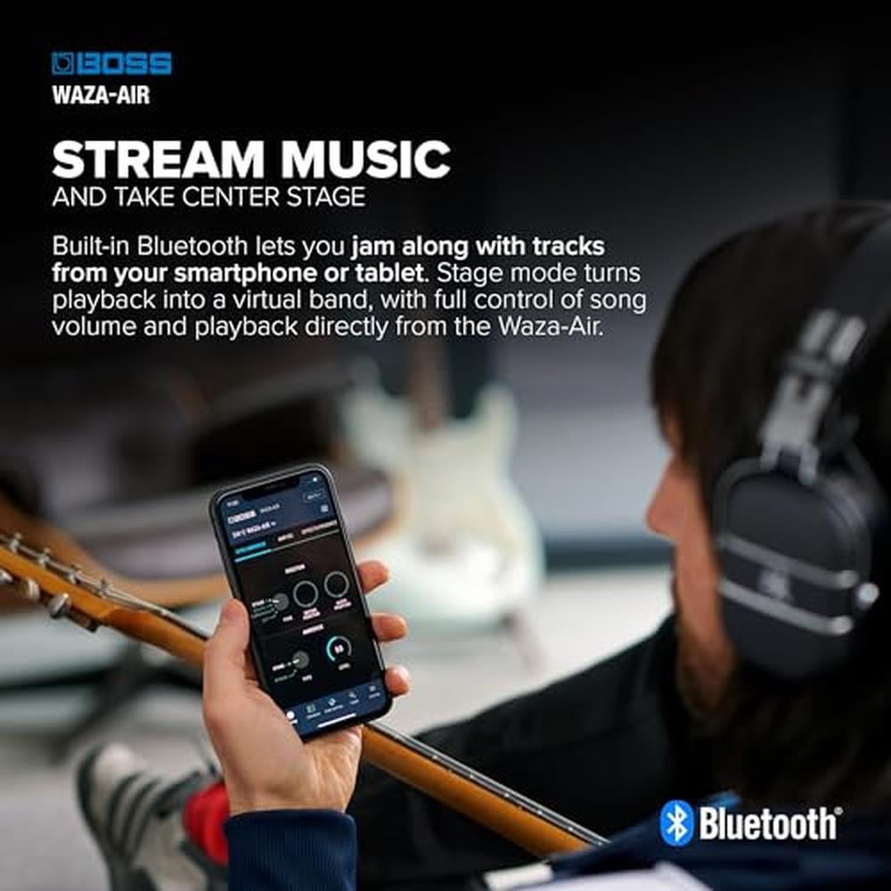 BOSS Waza-Air: Over-Ear Guitar Sound System – Close-up Detail
