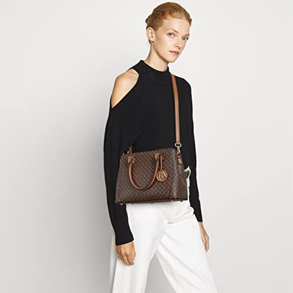 Bostanten Women: Luxury Leather Handbag Designer Top Handle – Side View