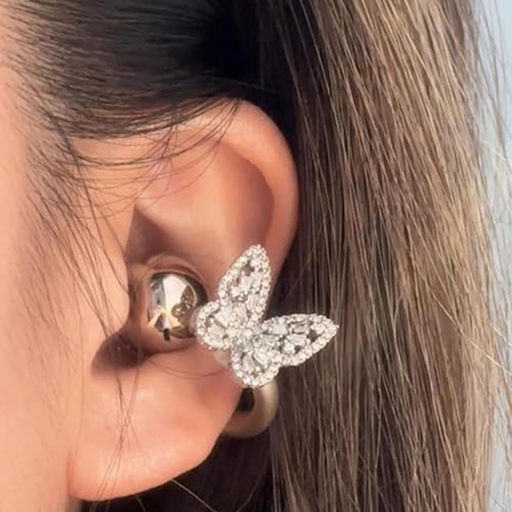 Bow Accessories: Bow Rhinestone for Clip on Earbuds Open Ear – Side View