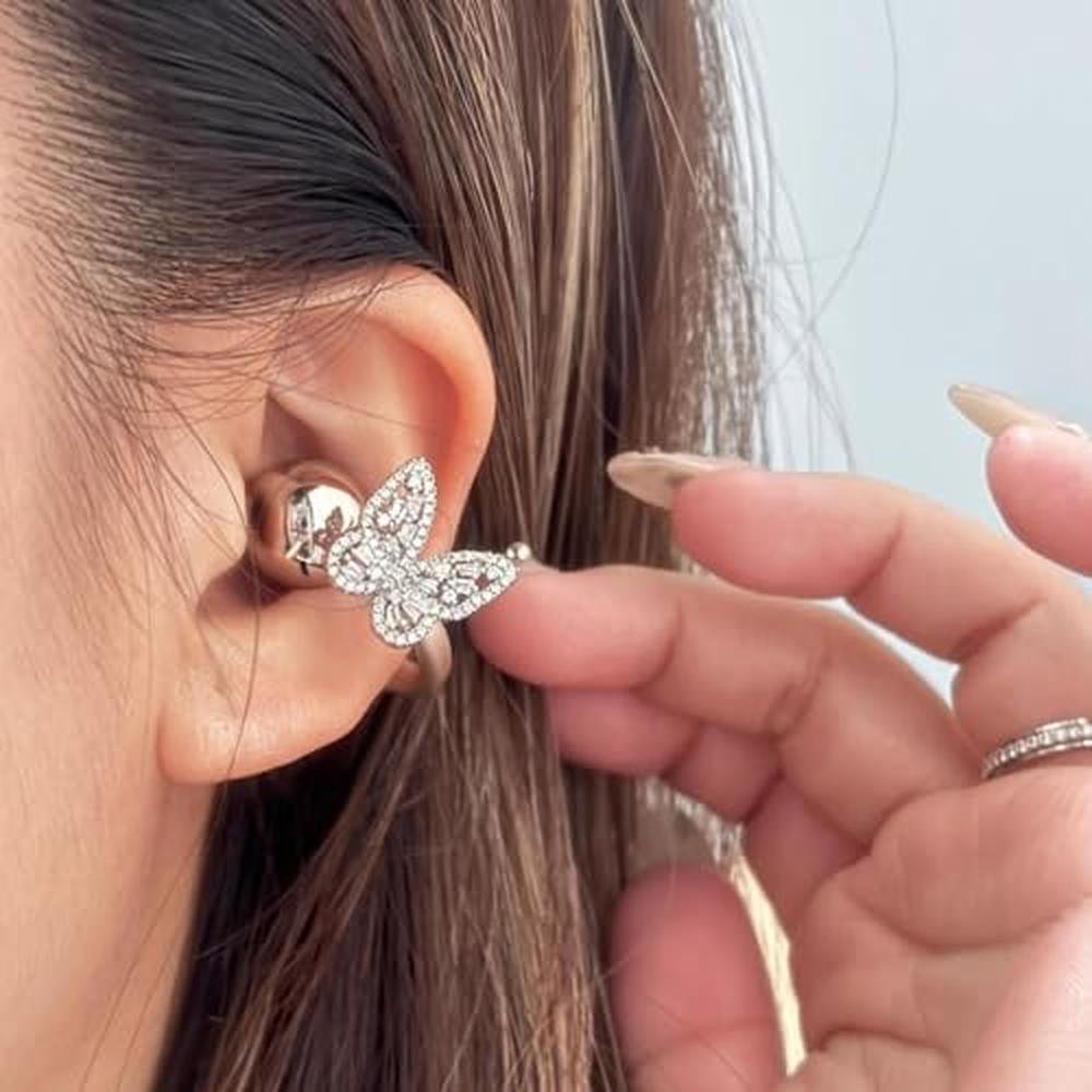 Bow Accessories: Bow Rhinestone for Clip on Earbuds Open Ear – Close-up Detail