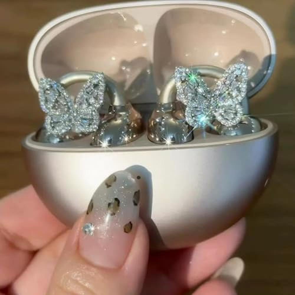 Bow Accessories: Bow Rhinestone for Clip on Earbuds Open Ear – Packaging