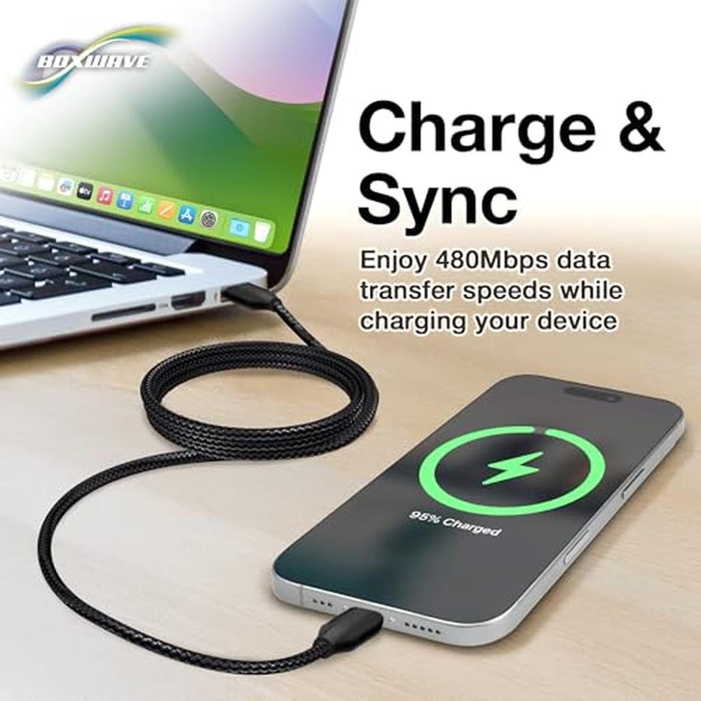 Cable Boxwave: BoxWave DirectSync PD Cable 3ft USB-C to – In Use