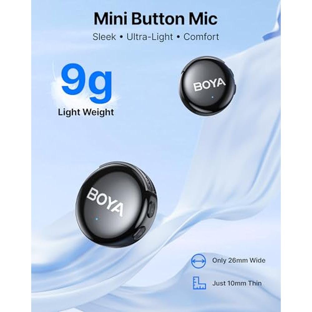 BOYA BOYALINK 3 Wireless Lavalier Microphone – Side View