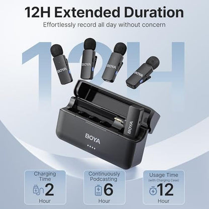 BOYA by-V4 Wireless Microphones – Side View