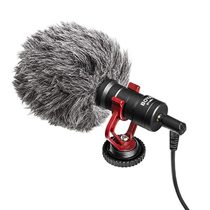 Camera Microphone: Boya MM1 Universal Super Cardioid – Front View