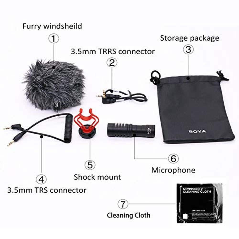 Camera Microphone: Boya MM1 Universal Super Cardioid – Side View
