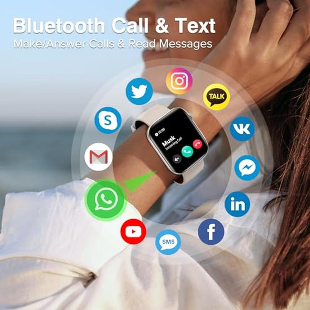 Bribejat Smart Watch: Premium IP68 Waterproof Fitness – Side View