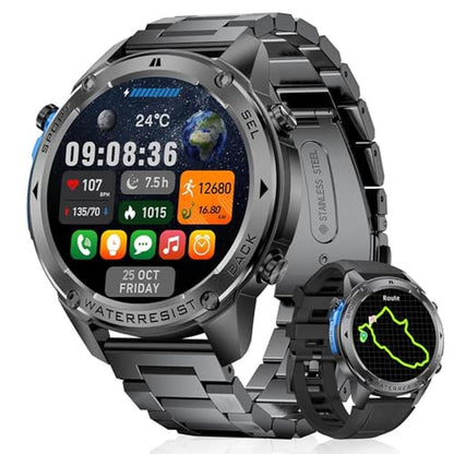BRUBOSES GPS Smart Watch: Military Rugged Smartwatches – Front View