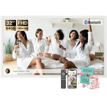Digital Frame: BSIMB Large 32 Inch 64GB 1920x1080 FHD WiFi – Front View