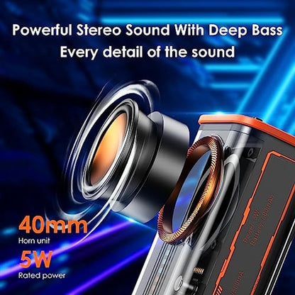 Speaker BSZHI: BSZHI Transparent Wireless Bluetooth Speaker – Close-up Detail