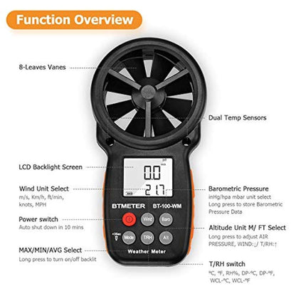 Wind Btmeter: Digital Anemometer Barometer Handheld for – In Use