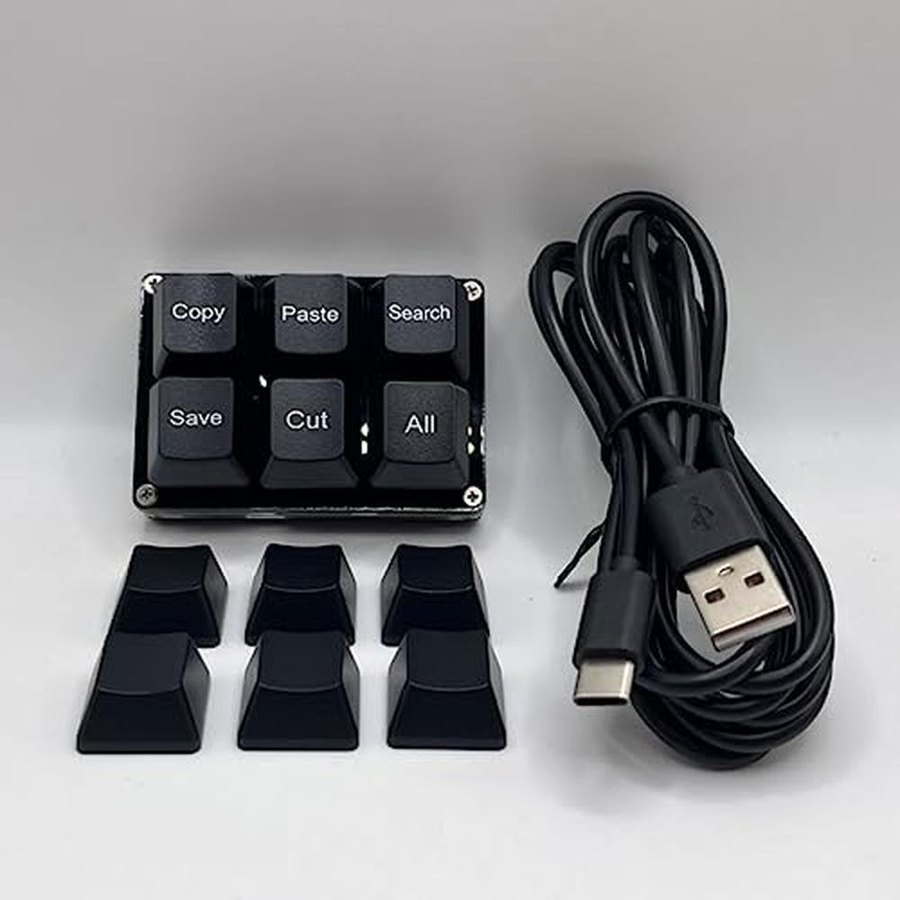 Keyboard BTXETUEL: BTXETUEL Copy Paste Search Save Cut All – Side View