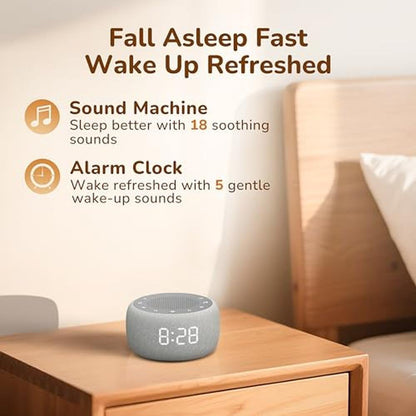 Alarm Machine: Buffbee 2-in-1 Sound Machine & Alarm Clock – Side View