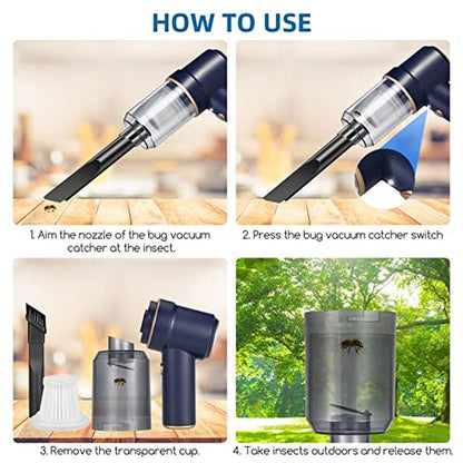 Bug Vacuum: Cordless Handheld Vacuum Cleaner Rechargeable – In Use