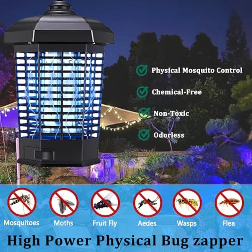 Electric Zapper for Bugs: Outdoor Mosquito Zapper 4200V – Side View