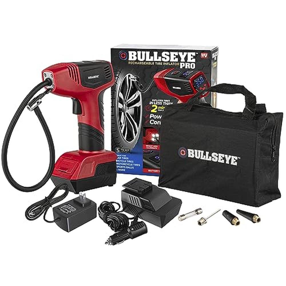 Tire Portable Air Compressor: Bullseye Pro Max Deluxe Tire – Front View