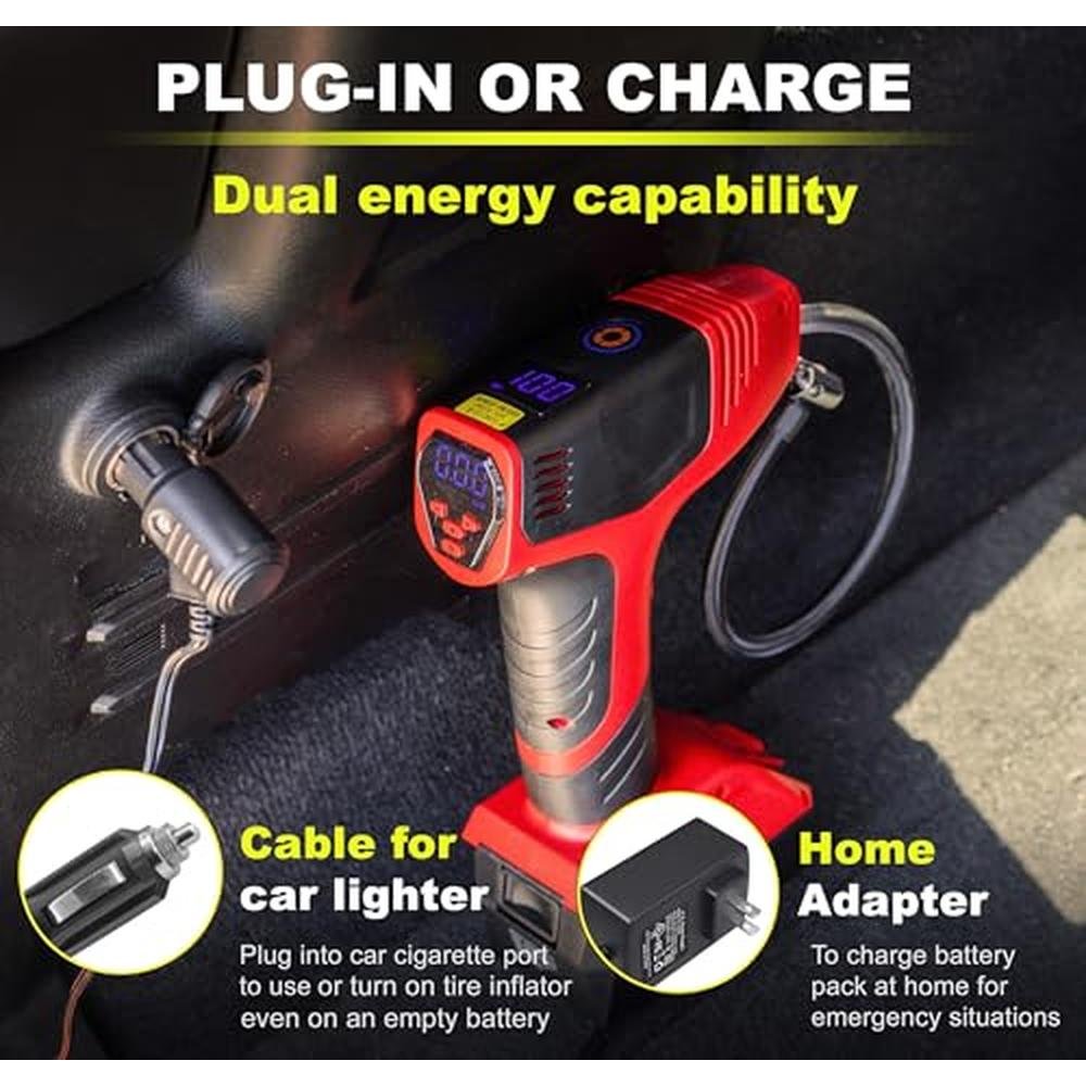 Tire Portable Air Compressor: Bullseye Pro Max Deluxe Tire – Close-up Detail