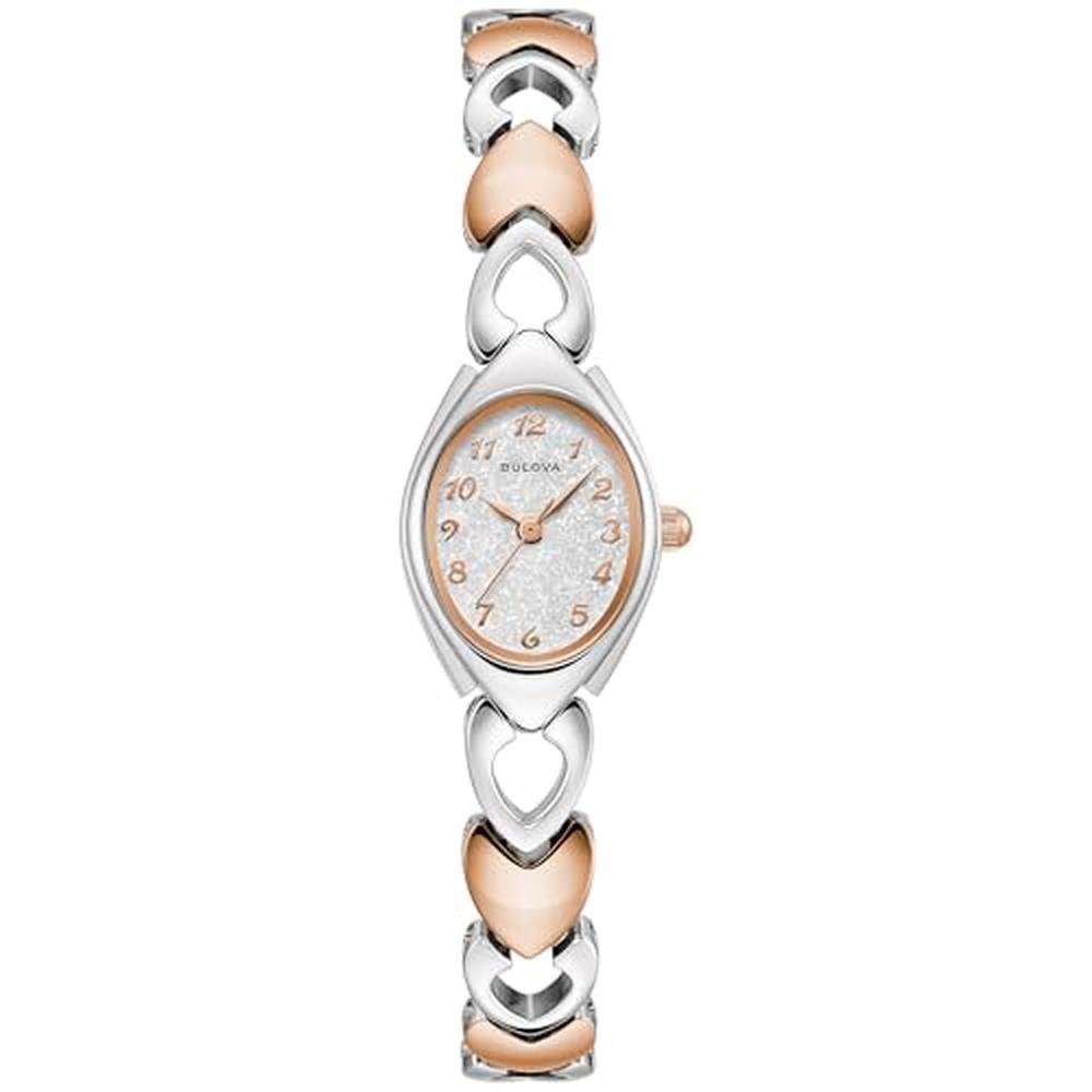 Two Tone Bulova Watch: Bulova Ladies Quartz Classic Two – Front View