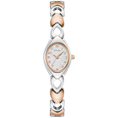 Two Tone Bulova Watch: Bulova Ladies Quartz Classic Two – Front View
