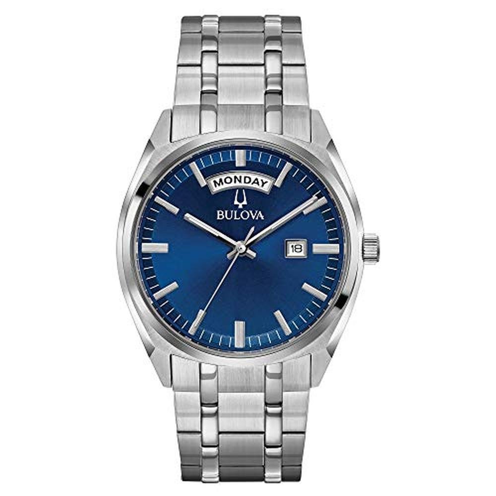 Bulova Men: Bulova S Surveyor 2-Hand Day Date Quartz Watch – Front View