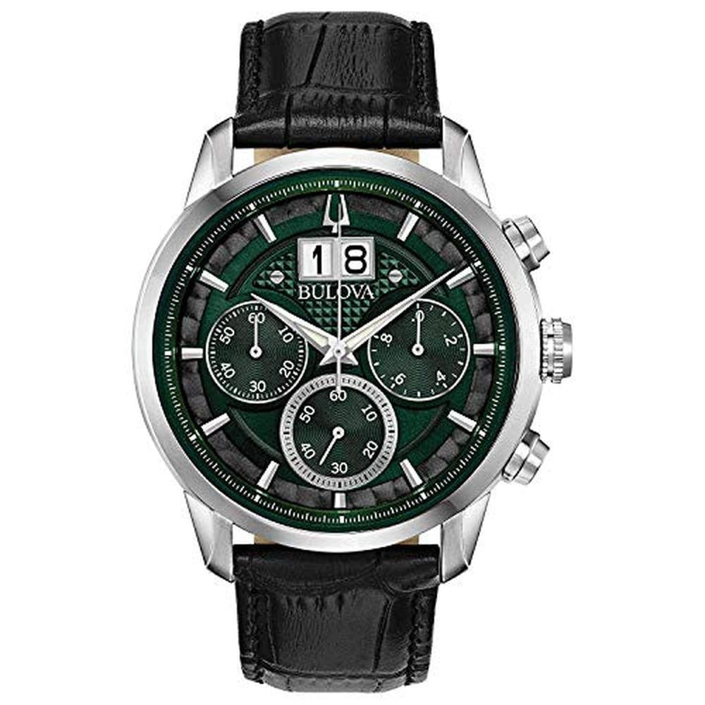 Bulova Men's Classic Sutton 6-Hand Chronograph Calendar Big – Front View