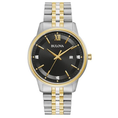 Watch Bulova: Bulova Men's Dress Classic Diamond Watch – Front View