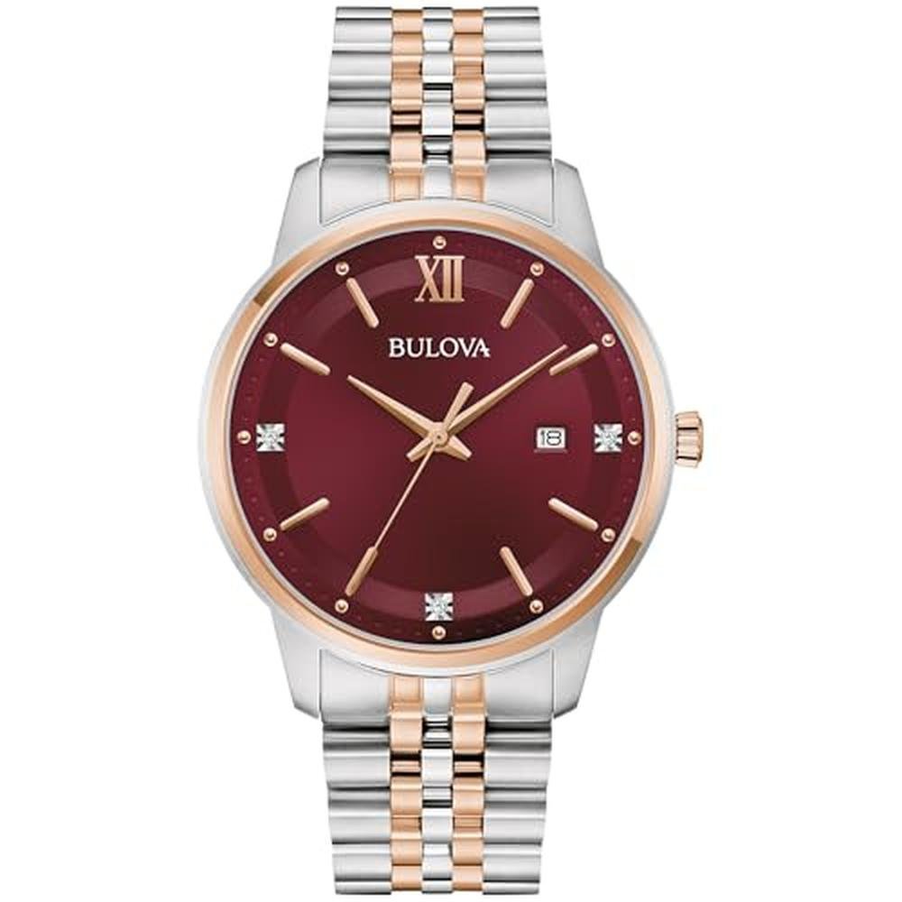 Watch Bulova: Bulova Men's Dress Classic Diamond Watch – Front View