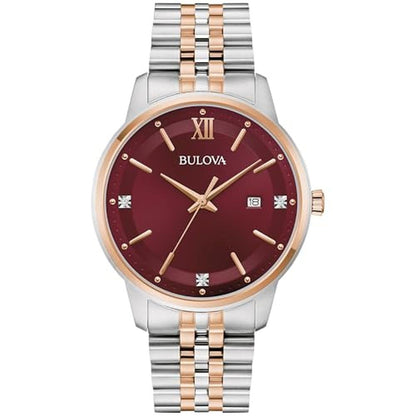 Watch Bulova: Bulova Men's Dress Classic Diamond Watch – Front View