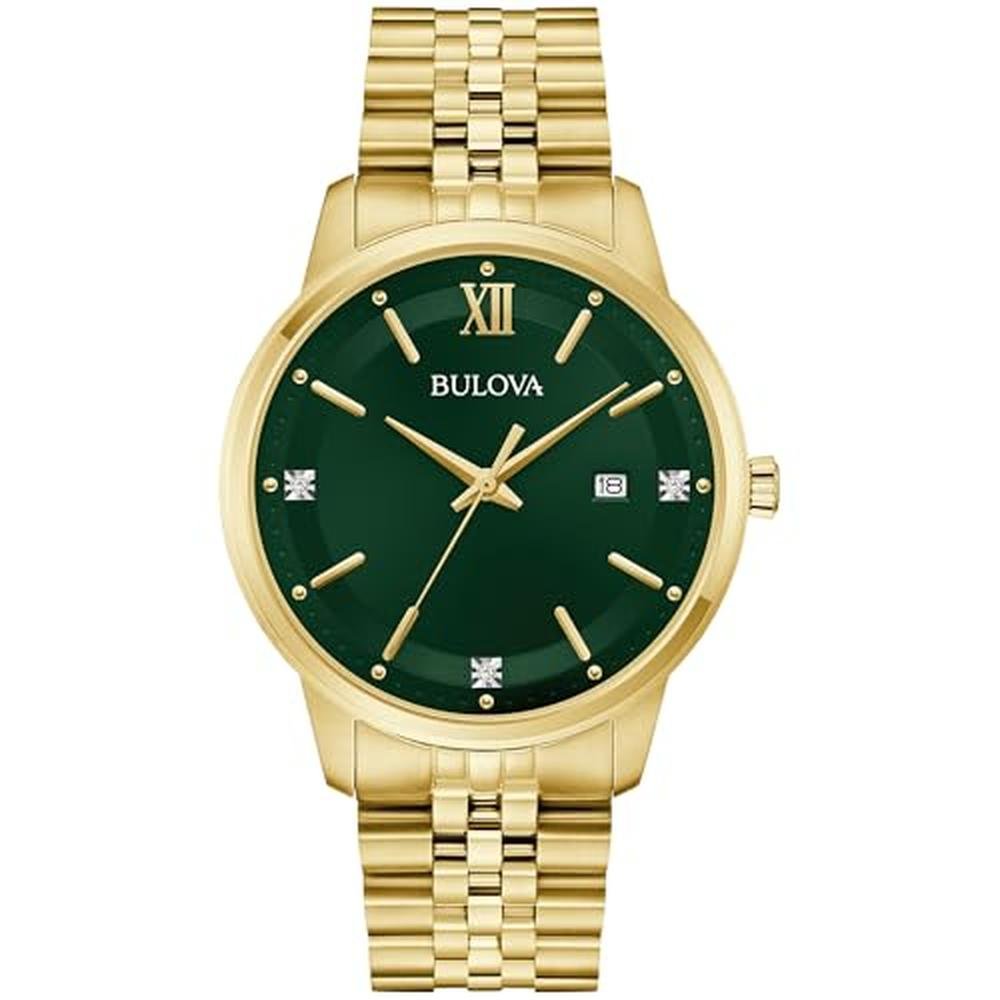Watch Bulova: Bulova Men's Dress Classic Diamond Watch – Front View