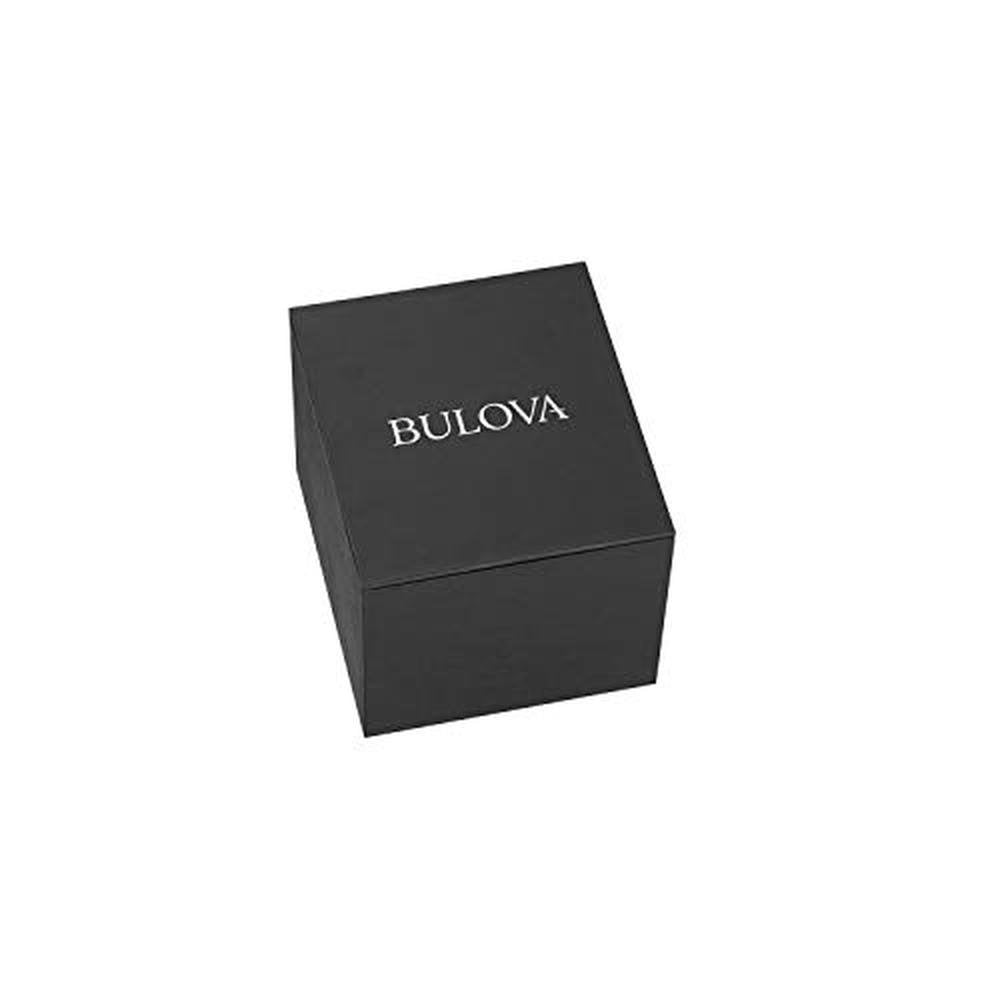 Bulova Men's Modern Black Ion-Plated Stainless Steel 3-Hand – Close-up Detail