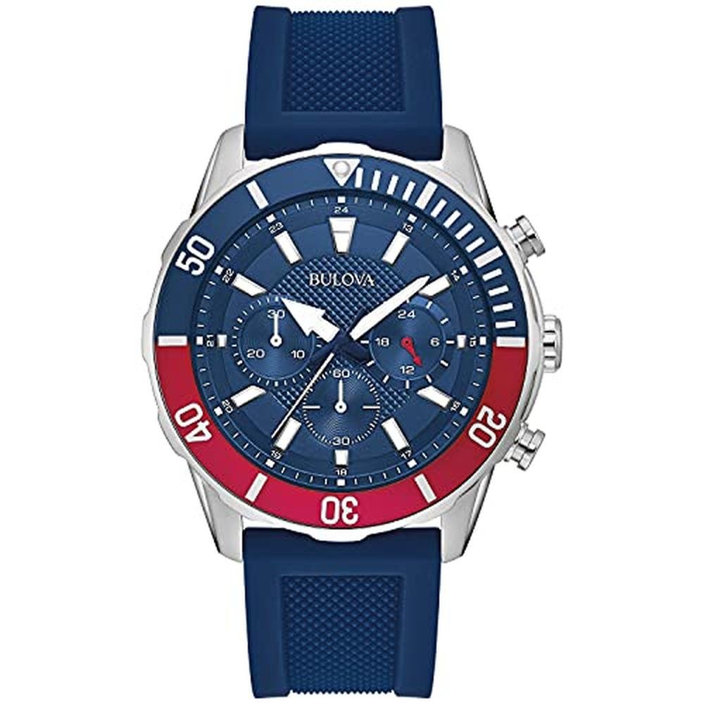 Bulova Men's S Sport 6 Hand Chronograph Quartz Watch – Front View