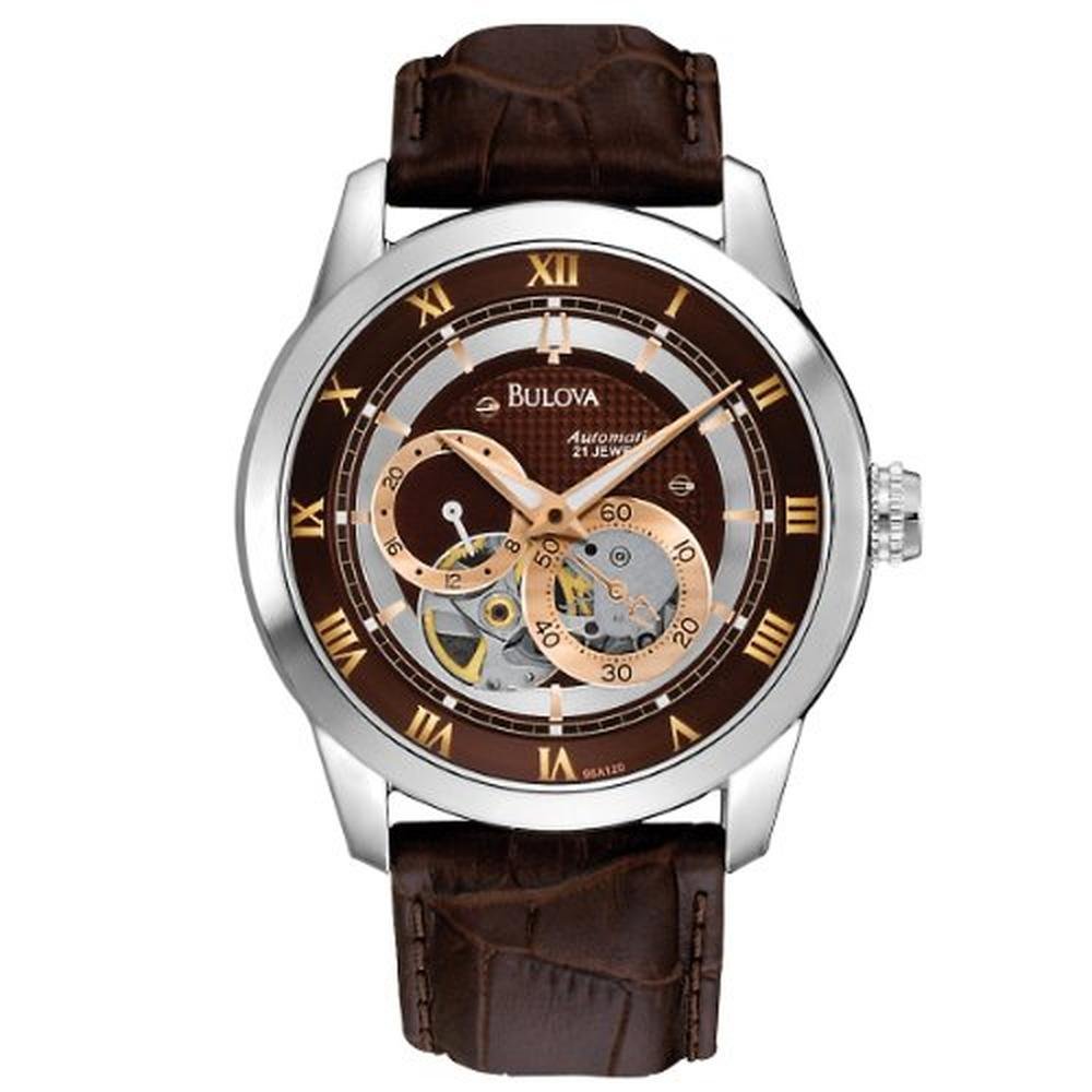 Bulova Men's S Stainless Steel Automatic Rose Two-Tone – Front View
