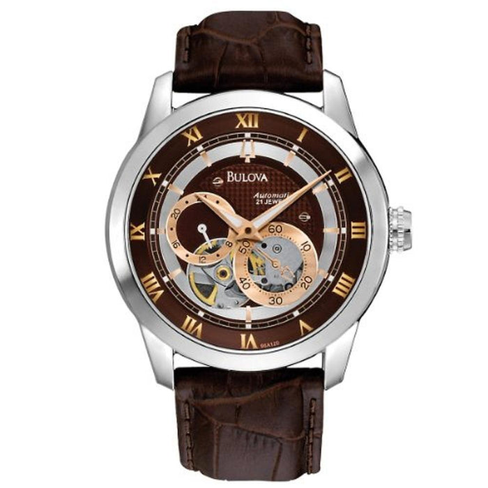 Bulova Men's S Stainless Steel Automatic Rose Two-Tone – Front View