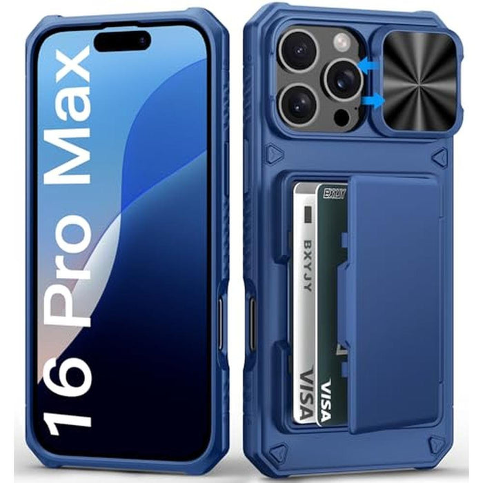 iPhone Case: BXYJY iPhone 16 Pro Max Case with Card Holder – Front View