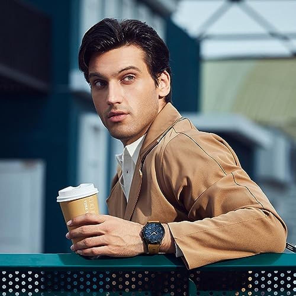 Men Watches: BENYAR Chronograph Waterproof Luminous Date – Side View